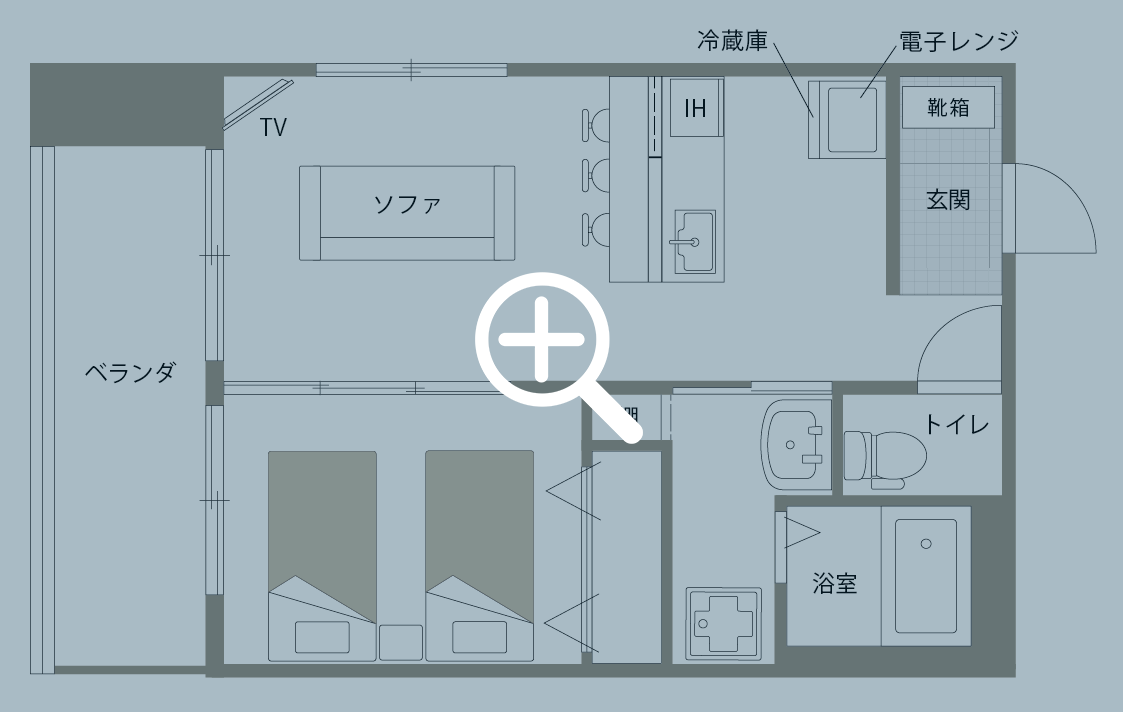 アパートメントの間取り図